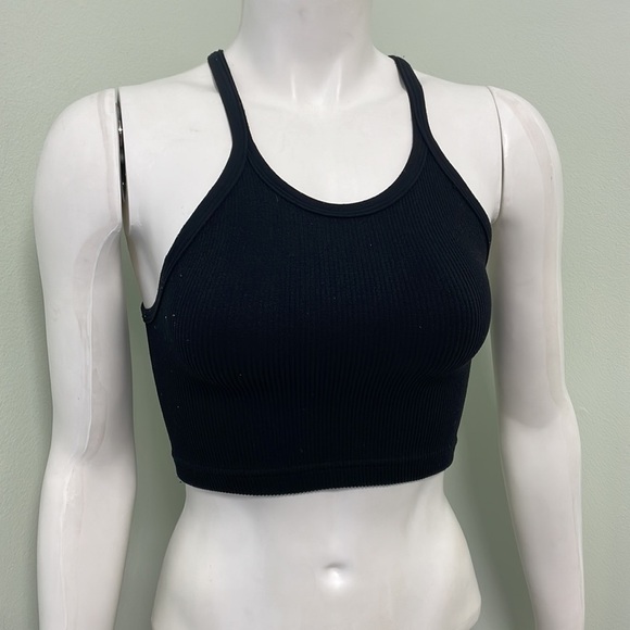 Free People Happiness Runs Long Crop Tank Black Size XS/S - Picture 5 of 10